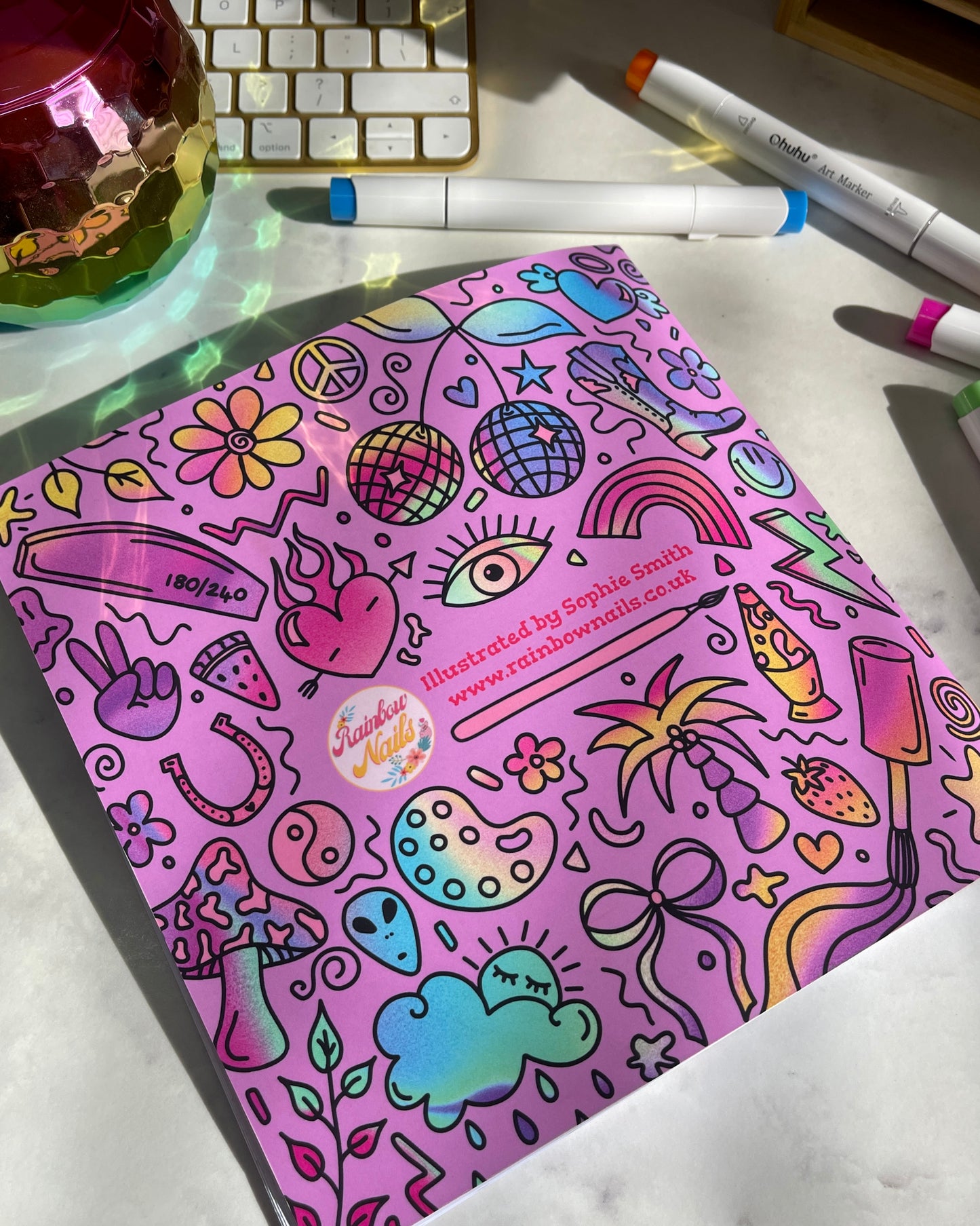 Rainbow Nails Artist Colouring Book