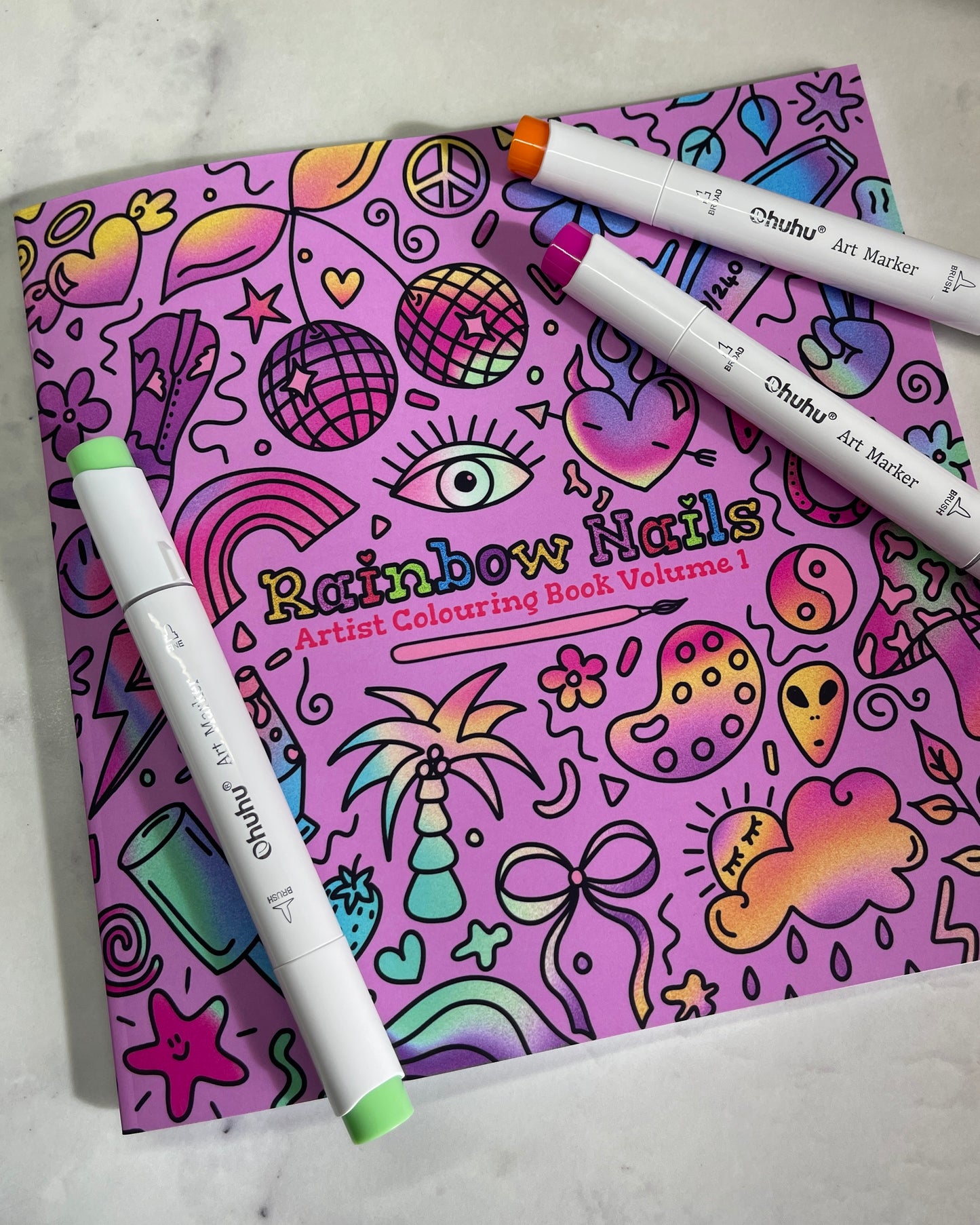 Rainbow Nails Artist Colouring Book