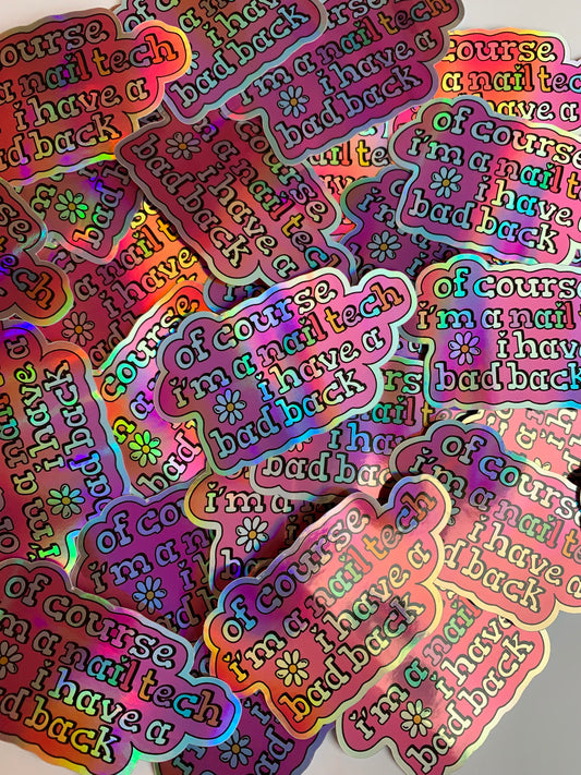 Holographic Nail Tech Sticker