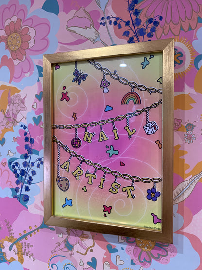 Nail Artist Charm Bracelet - A4 Print