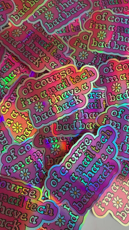 Holographic Nail Tech Sticker