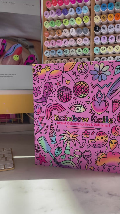 Rainbow Nails Artist Colouring Book